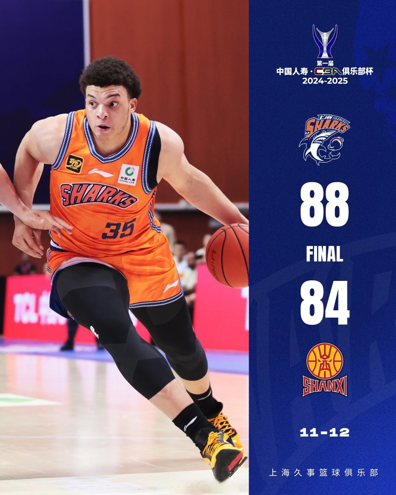 上海男篮在客场力克对手，积分榜稳定